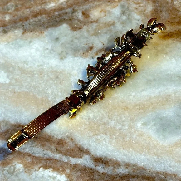 Amethyst Dark Purple, AB Floral Crystal Rhinestone Medium Barrette Hair Clip - Picture 4 of 6